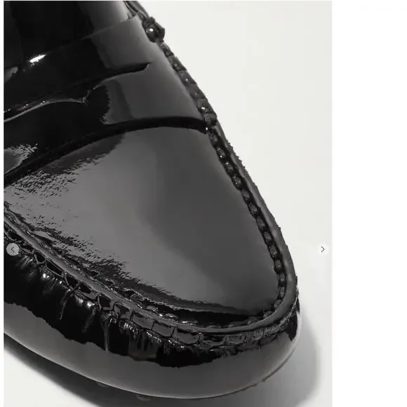 Tod’s City Gommino Patent Leather Loafers Black Size 38.5 Italy / 8.5 US - Picture 8 of 13